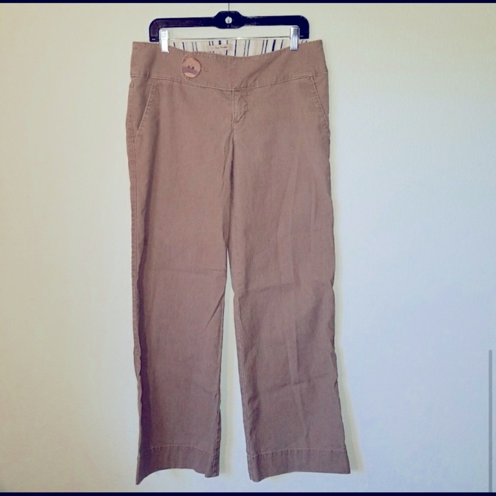 Free People wide leg pants size 10 tan